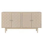 Modern 4-Door Sideboard with Convex Pattern Design