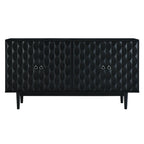 Modern 4-Door Sideboard with Convex Pattern Design