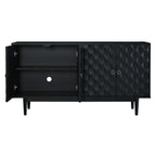 Modern 4-Door Sideboard with Convex Pattern Design