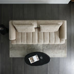 Modern 4-Seater Velvet Sectional Sofa