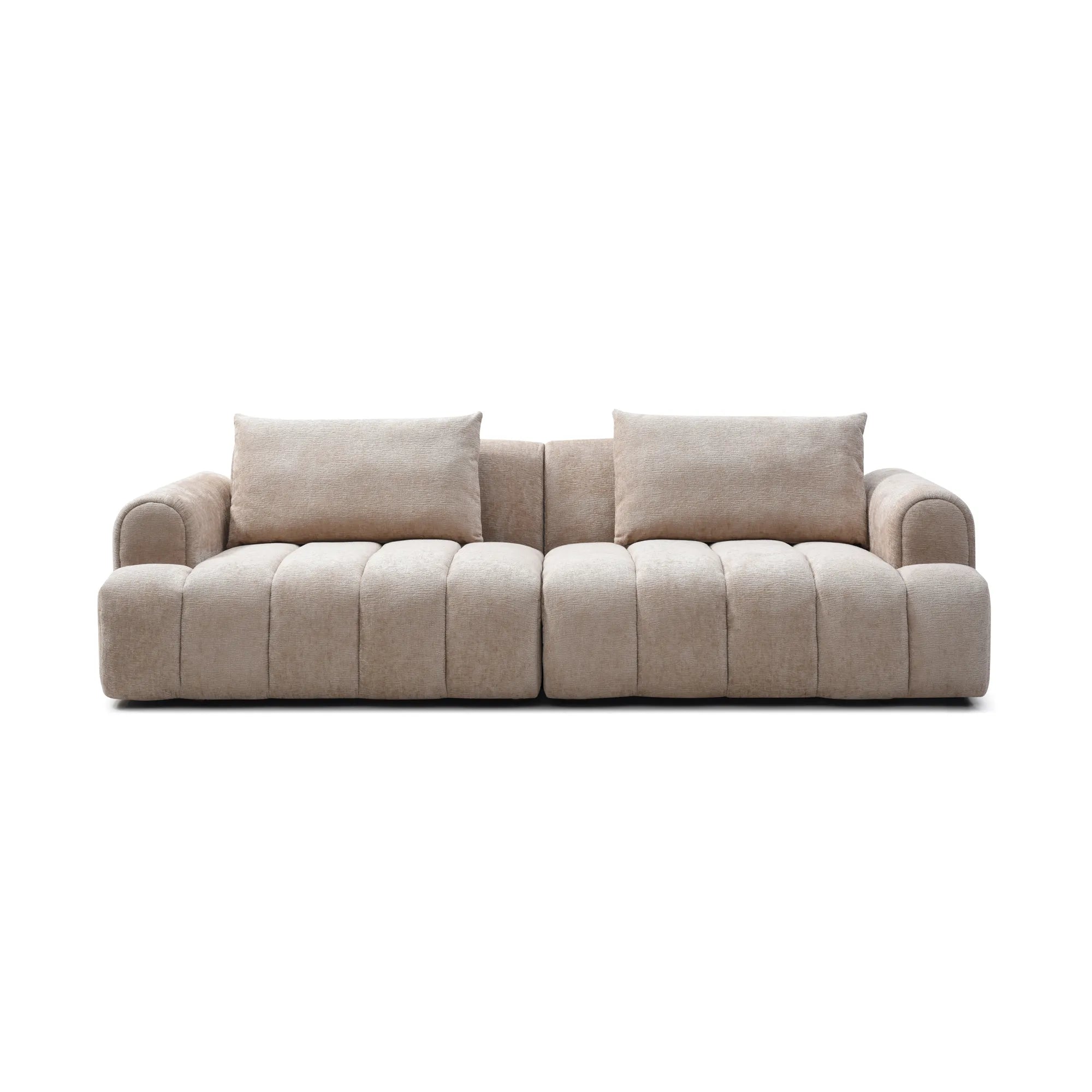 Modern 4-Seater Velvet Sectional Sofa