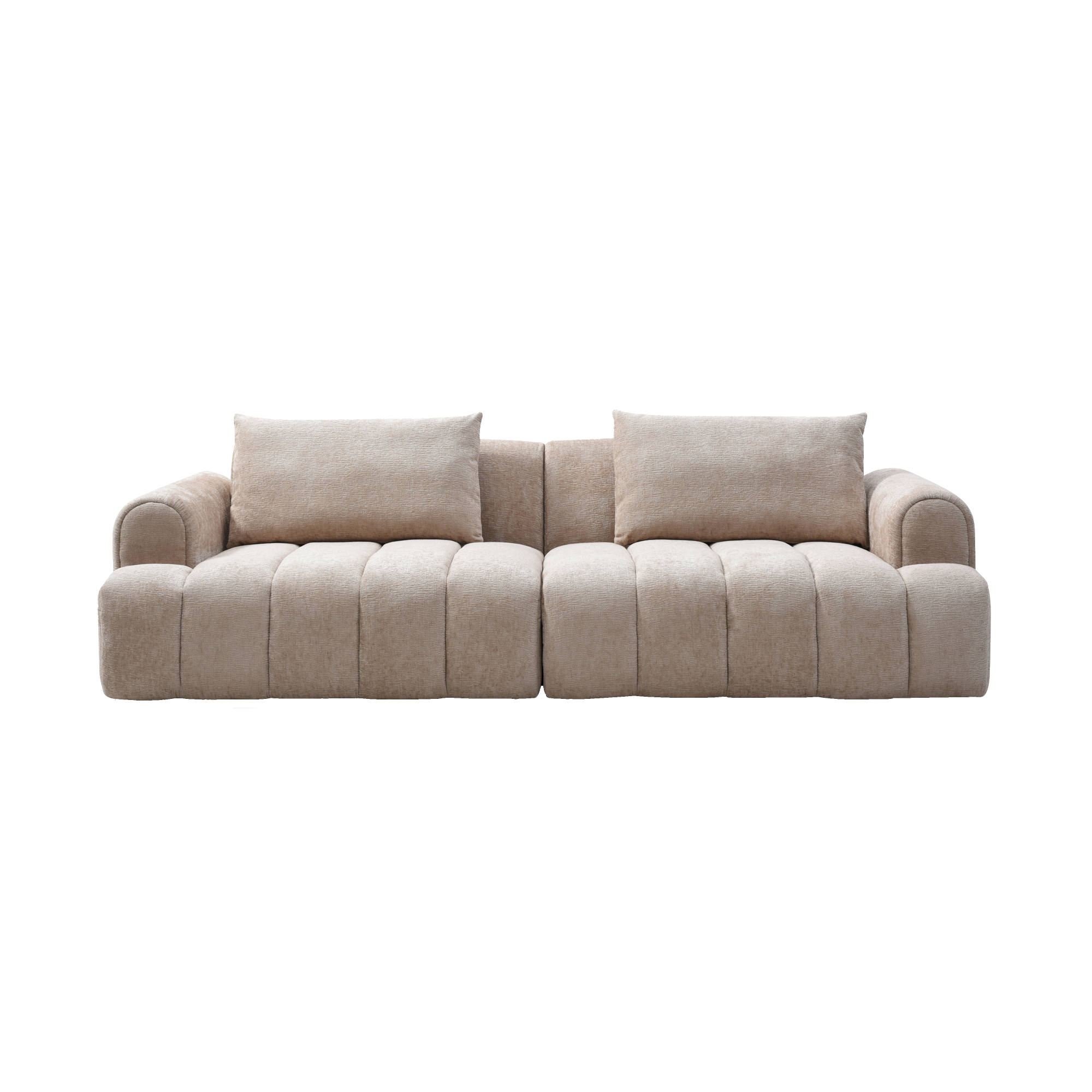 Modern 4-Seater Velvet Sectional Sofa