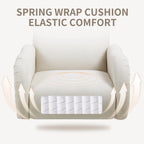 Modern Accent Armchair with Gold Metal Legs, Snowflake Fabric