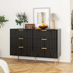 Modern Carving Design 6 Drawer Storage Sideboard Cabinet