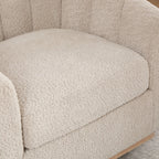 Modern Chenille 360° Swivel Barrel Chair