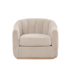 Modern Chenille 360° Swivel Barrel Chair