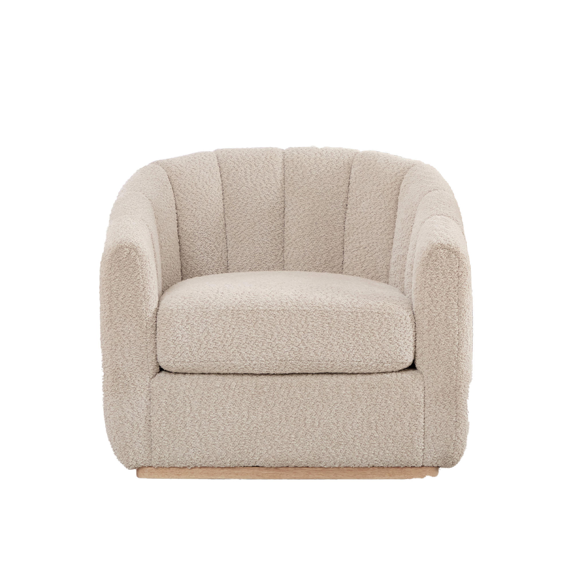 Modern Chenille 360° Swivel Barrel Chair