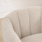 Modern Chenille 360° Swivel Barrel Chair