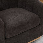 Modern Chenille 360° Swivel Barrel Chair
