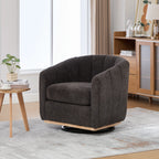 Modern Chenille 360° Swivel Barrel Chair