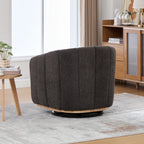 Modern Chenille 360° Swivel Barrel Chair