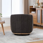 Modern Chenille 360° Swivel Barrel Chair