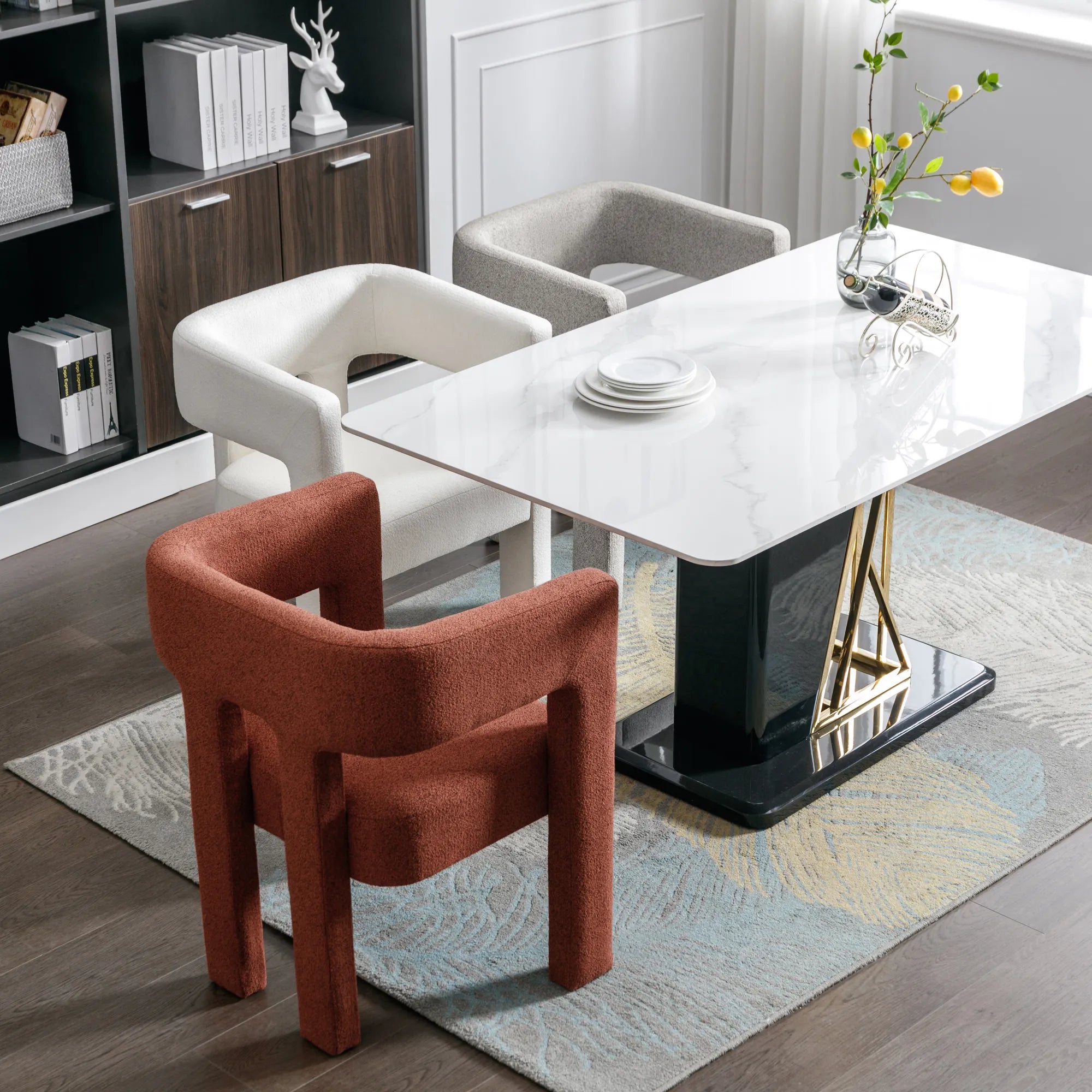 Modern Comfortable Fabric Accent Chair