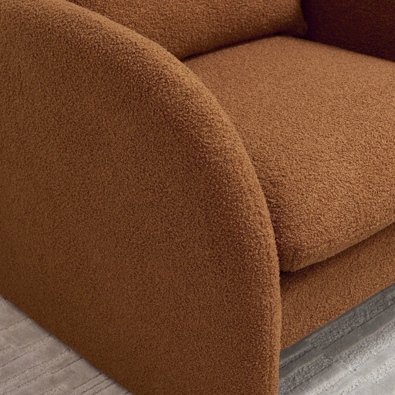 Modern Comfortable Sherpa Accent Chair, Armchair