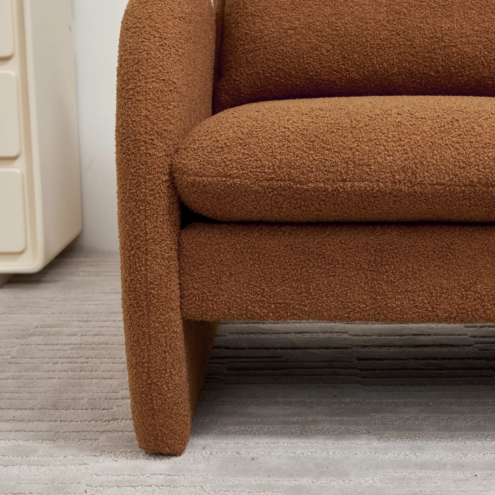 Modern Comfortable Sherpa Accent Chair, Armchair