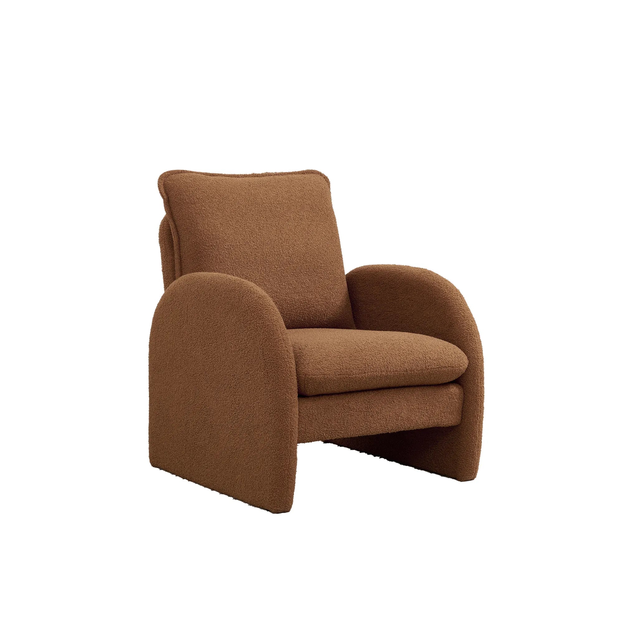 Modern Comfortable Sherpa Accent Chair, Armchair