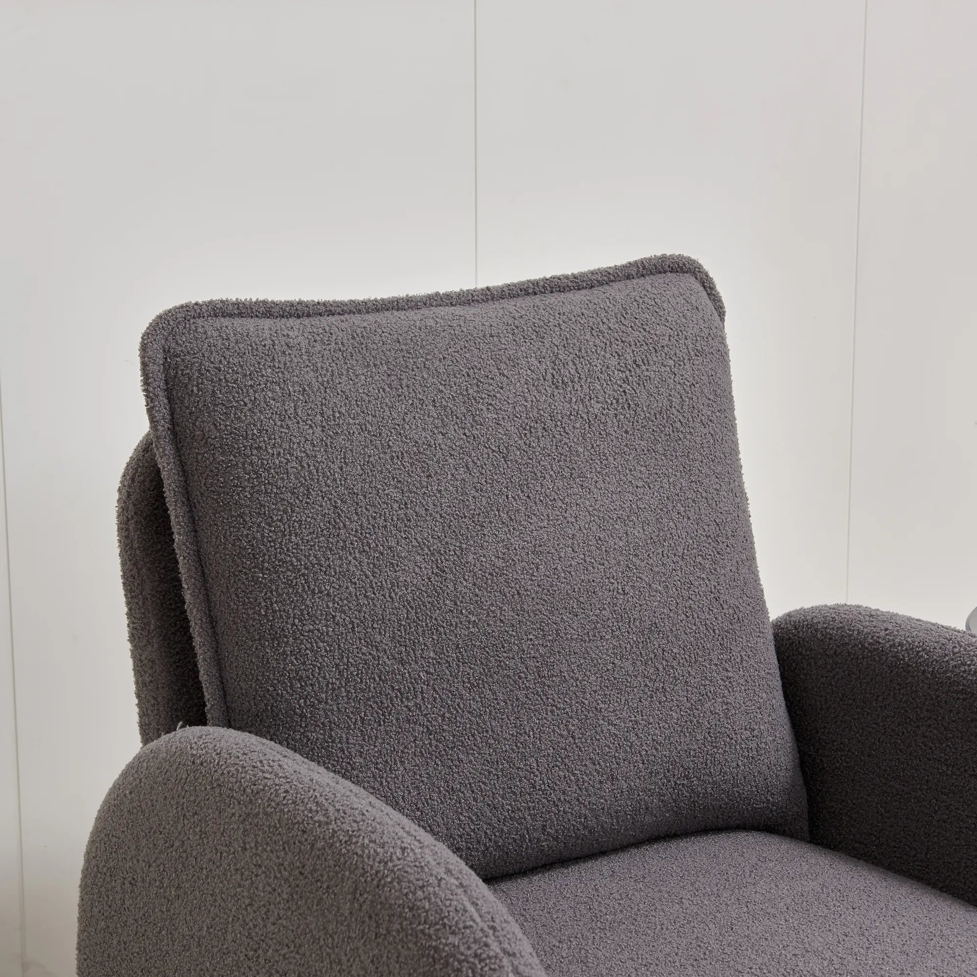 Modern Comfortable Sherpa Accent Chair, Armchair