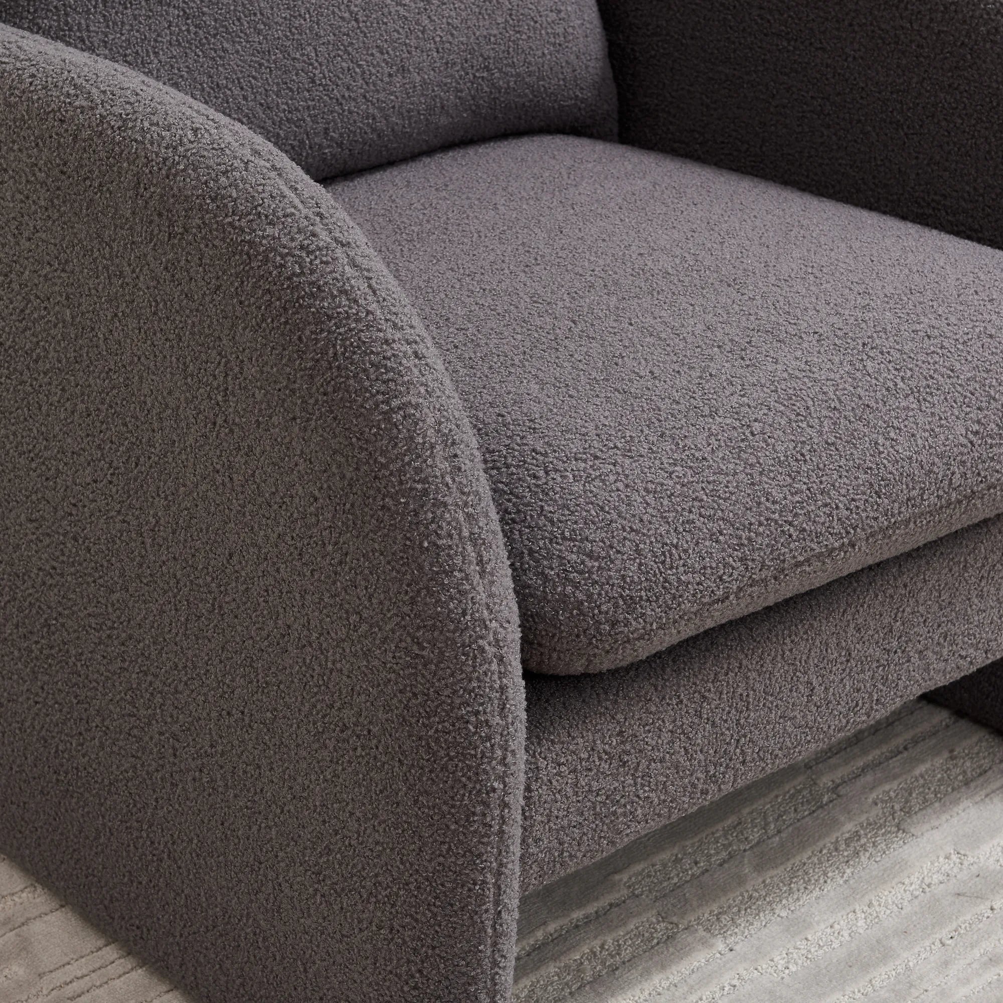 Modern Comfortable Sherpa Accent Chair, Armchair