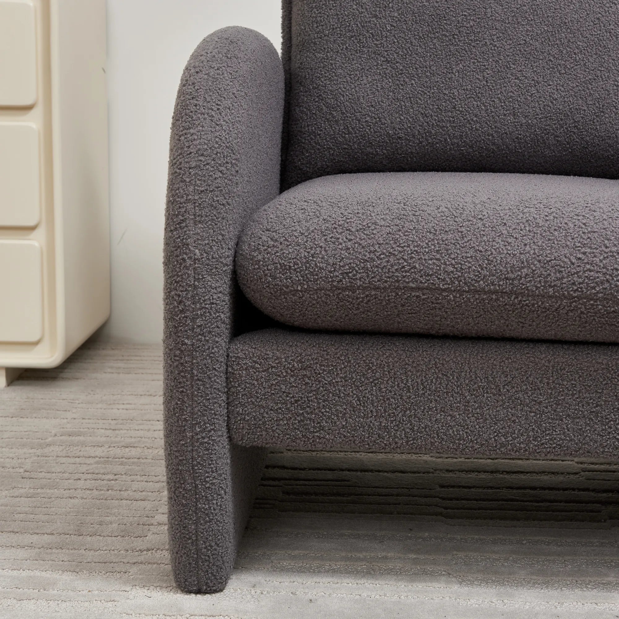 Modern Comfortable Sherpa Accent Chair, Armchair