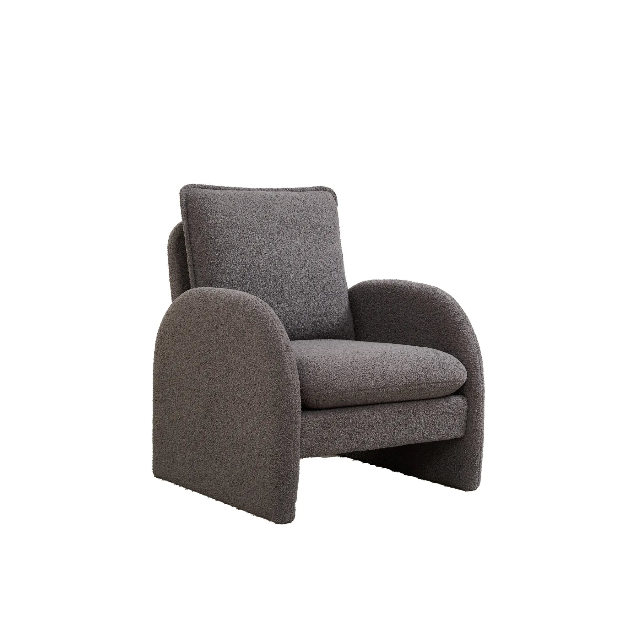 Modern Comfortable Sherpa Accent Chair, Armchair