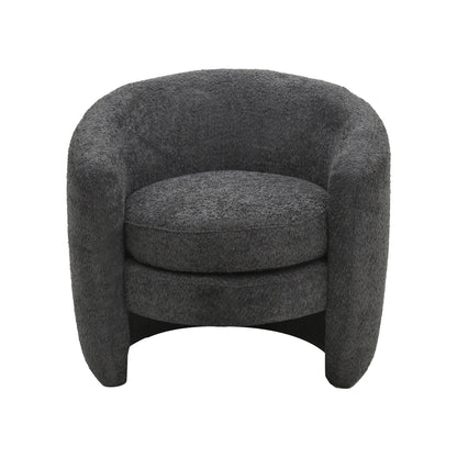 Modern Cozy Fabric Curved Back Accent Chair