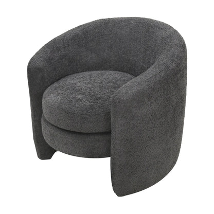 Modern Cozy Fabric Curved Back Accent Chair