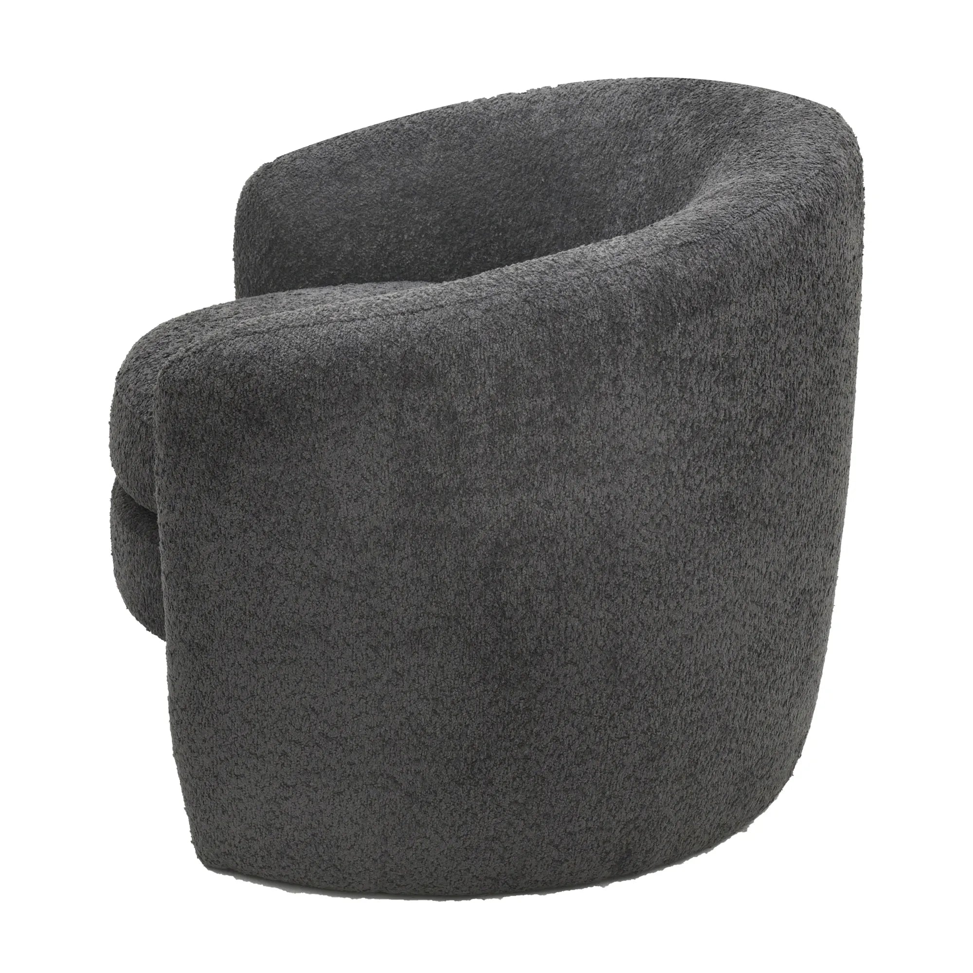 Modern Cozy Fabric Curved Back Accent Chair