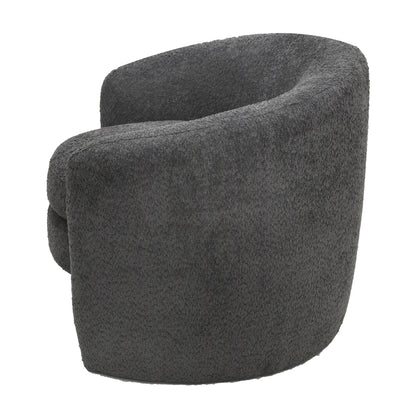 Modern Cozy Fabric Curved Back Accent Chair