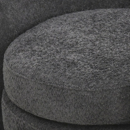 Modern Cozy Fabric Curved Back Accent Chair