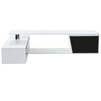 Modern Extendable TV Stand with Drawers and Cabinet