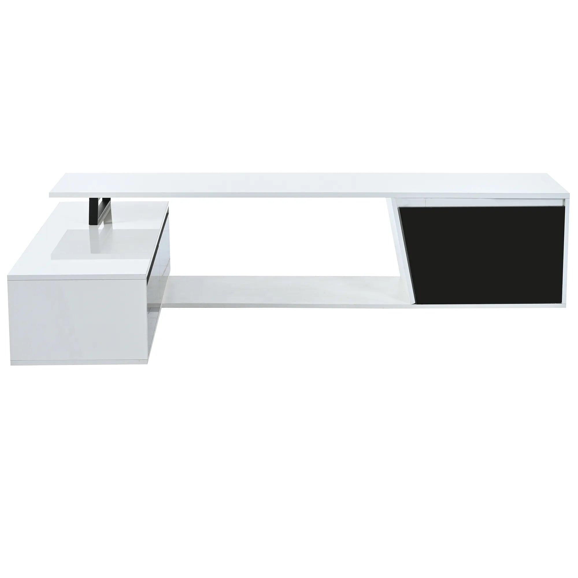 Modern Extendable TV Stand with Drawers and Cabinet