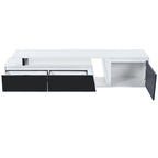 Modern Extendable TV Stand with Drawers and Cabinet