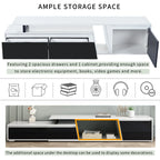 Modern Extendable TV Stand with Drawers and Cabinet