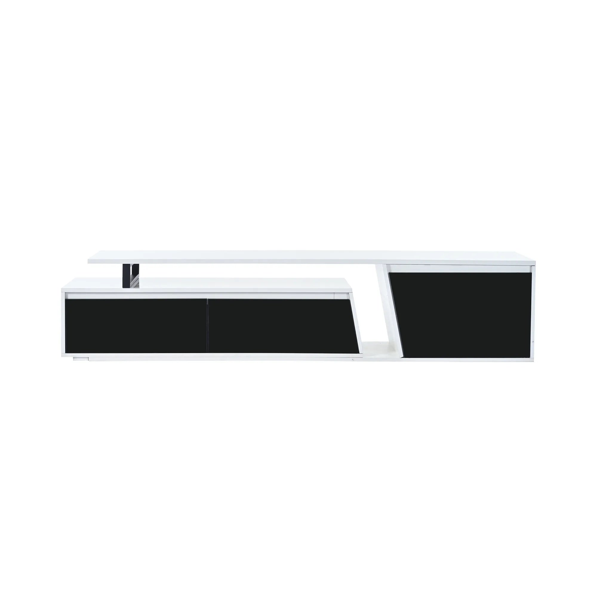 Modern Extendable TV Stand with Drawers and Cabinet