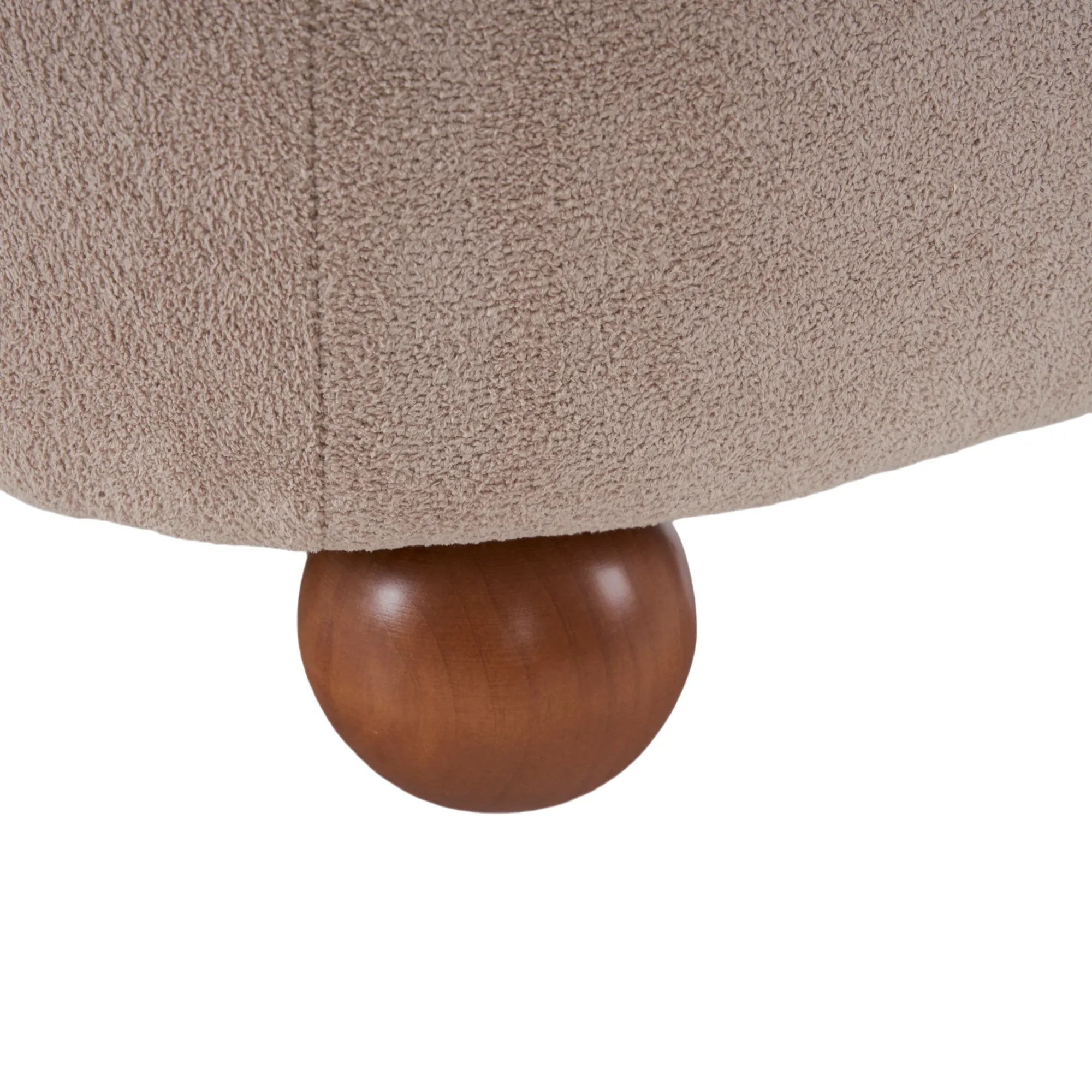 Modern Fabric Low Back Armless Accent Chair with Round Pine Wood Feet