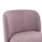 Modern Fabric Low Back Armless Accent Chair with Round Pine Wood Feet