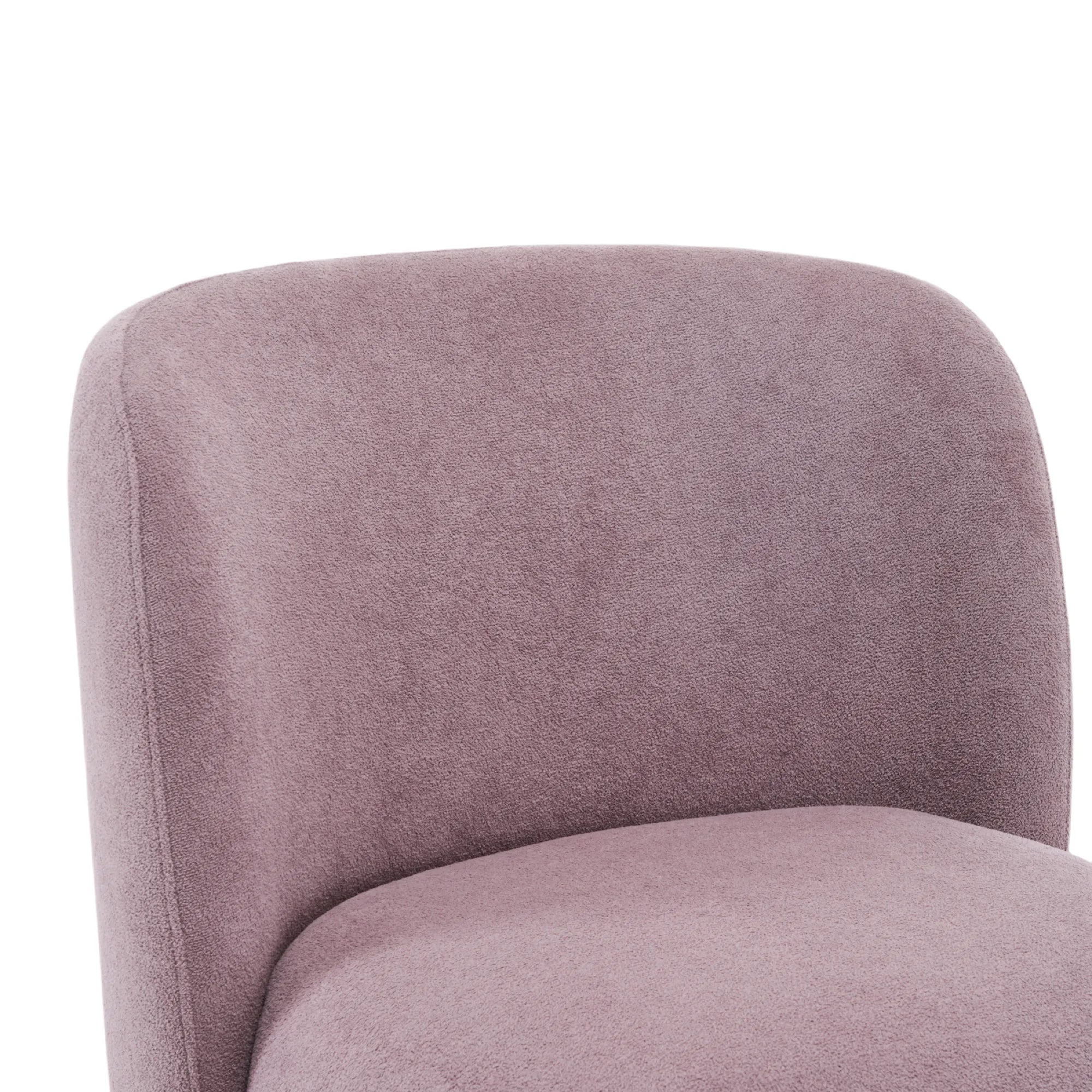 Modern Fabric Low Back Armless Accent Chair with Round Pine Wood Feet