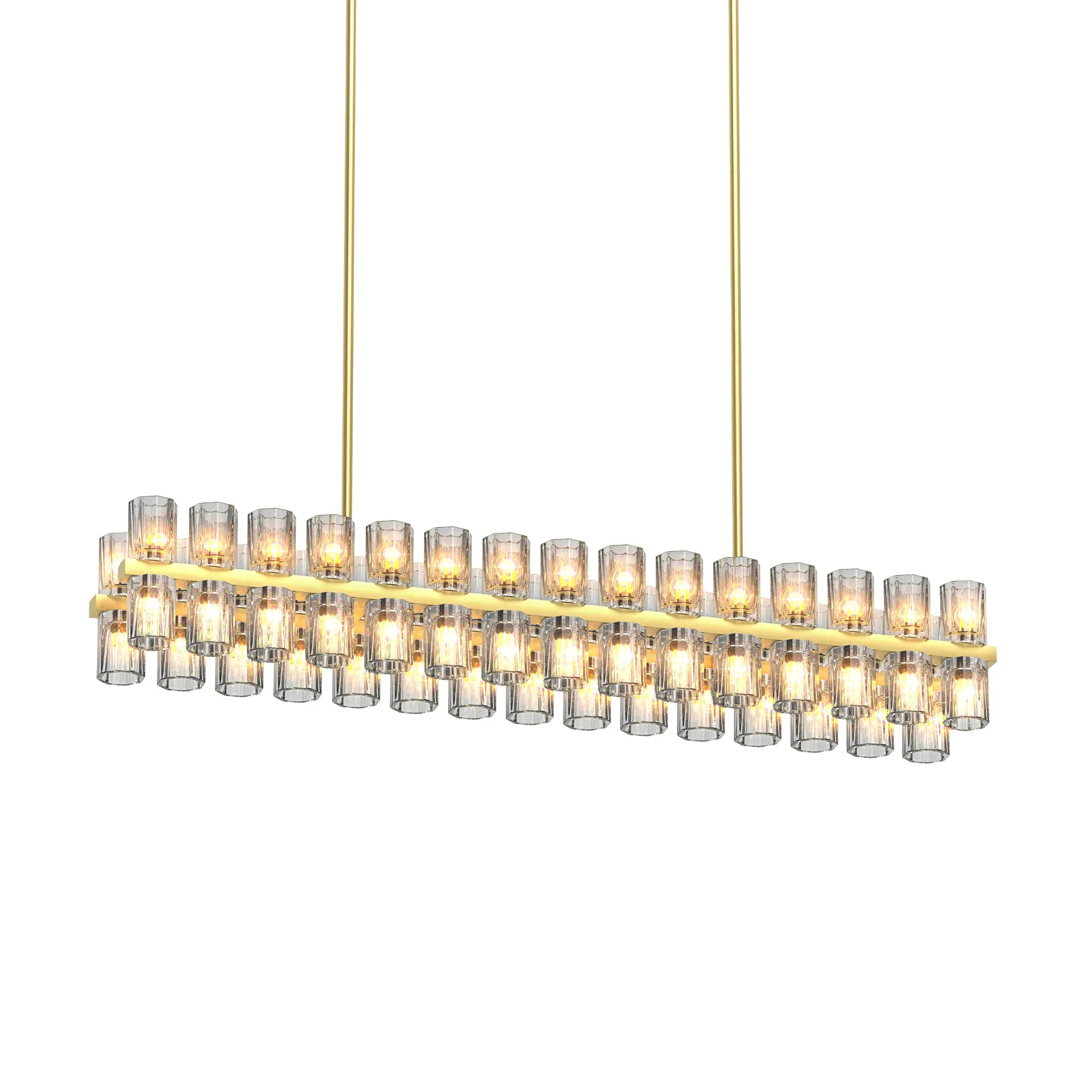 Modern Luxury Rectangular Crystal Chandelier