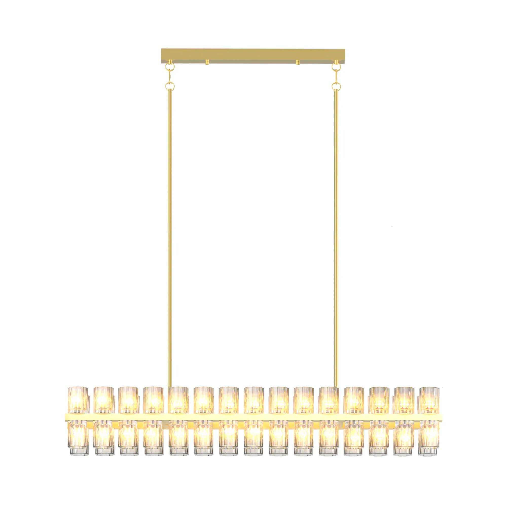 Modern Luxury Rectangular Crystal Chandelier