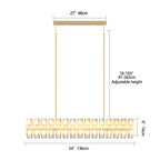 Modern Luxury Rectangular Crystal Chandelier