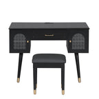 Modern Makeup Vanity Set with Stool & Storage