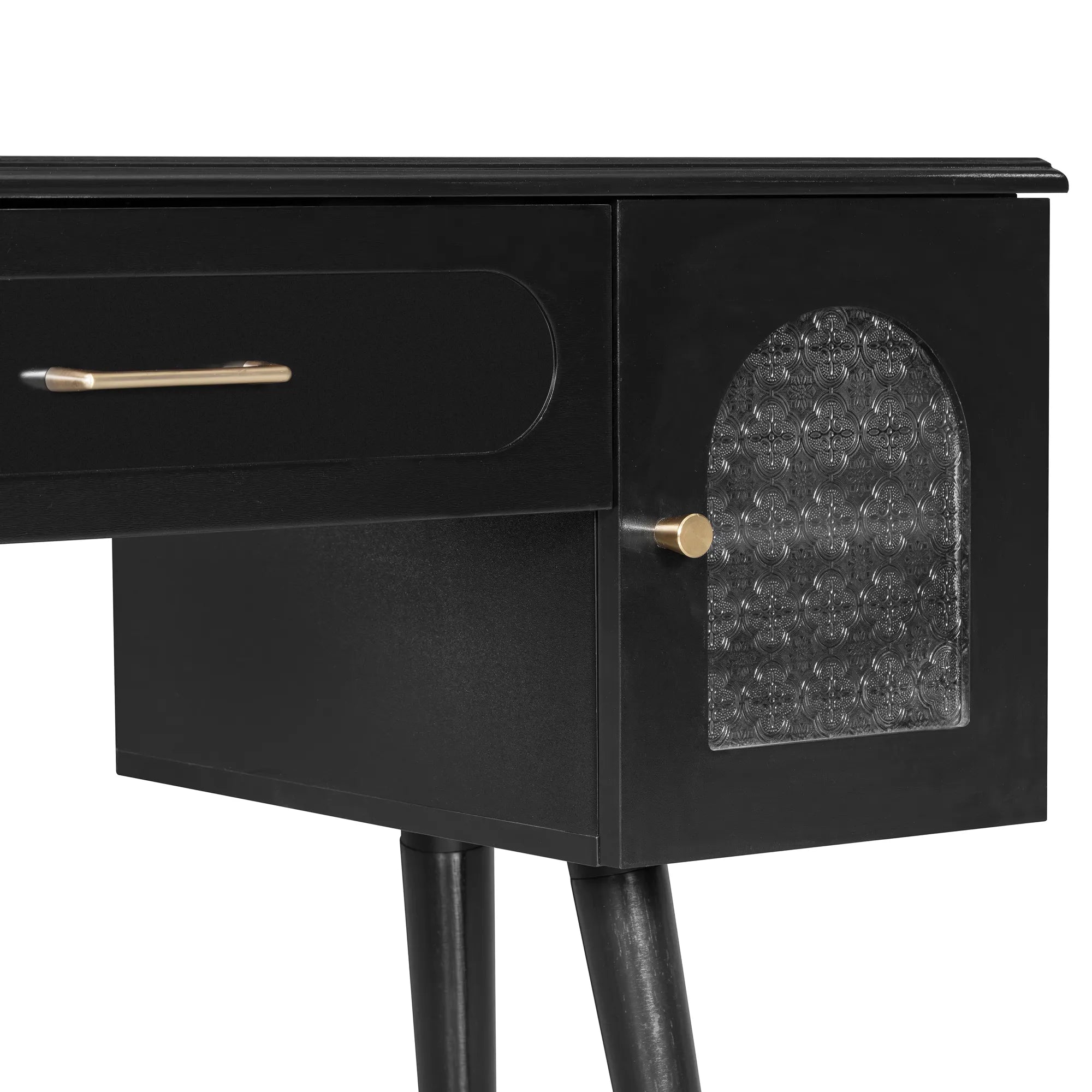 Modern Makeup Vanity Set with Stool & Storage