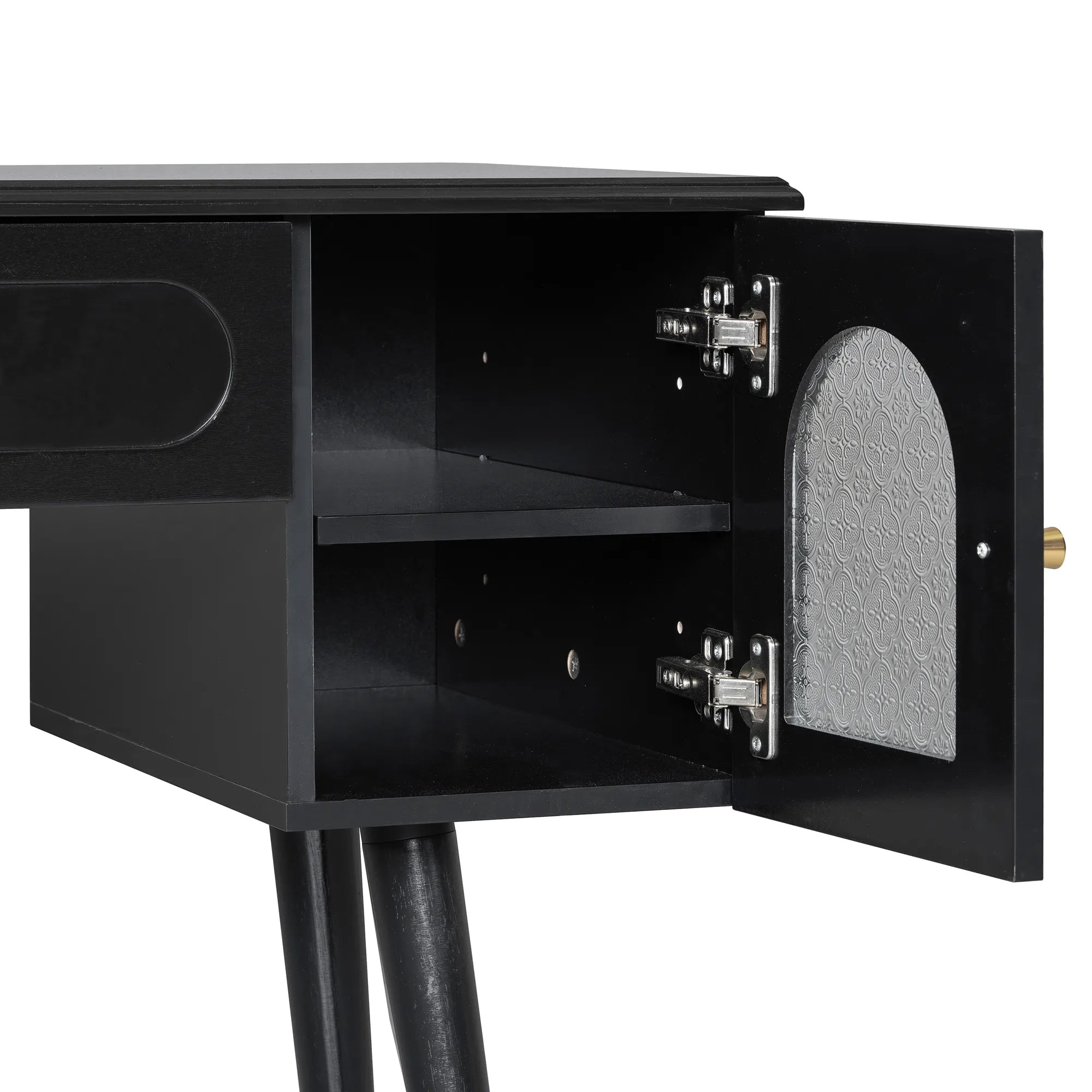 Modern Makeup Vanity Set with Stool & Storage