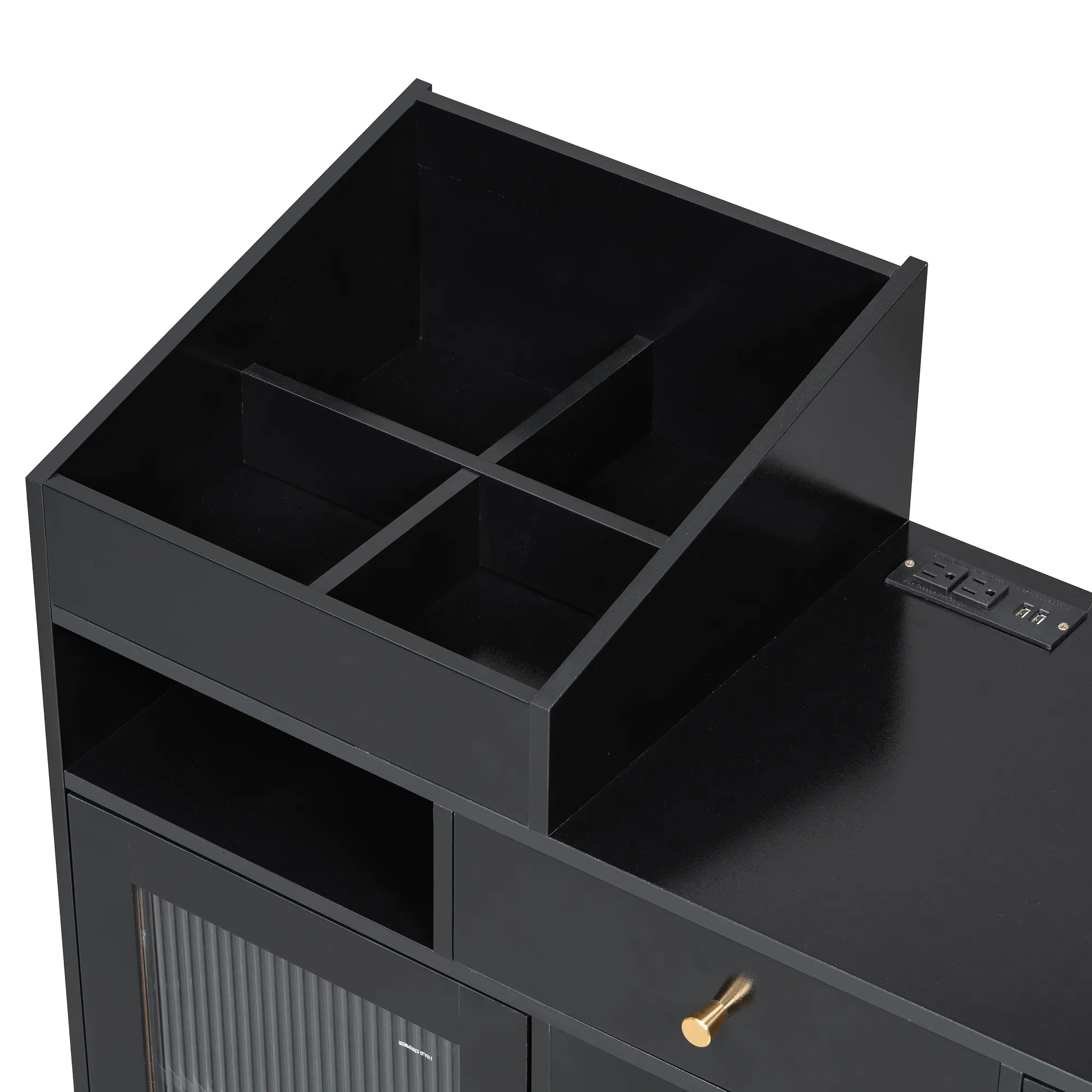 Modern Makeup Vanity with Drawers, Cabinet & Stool