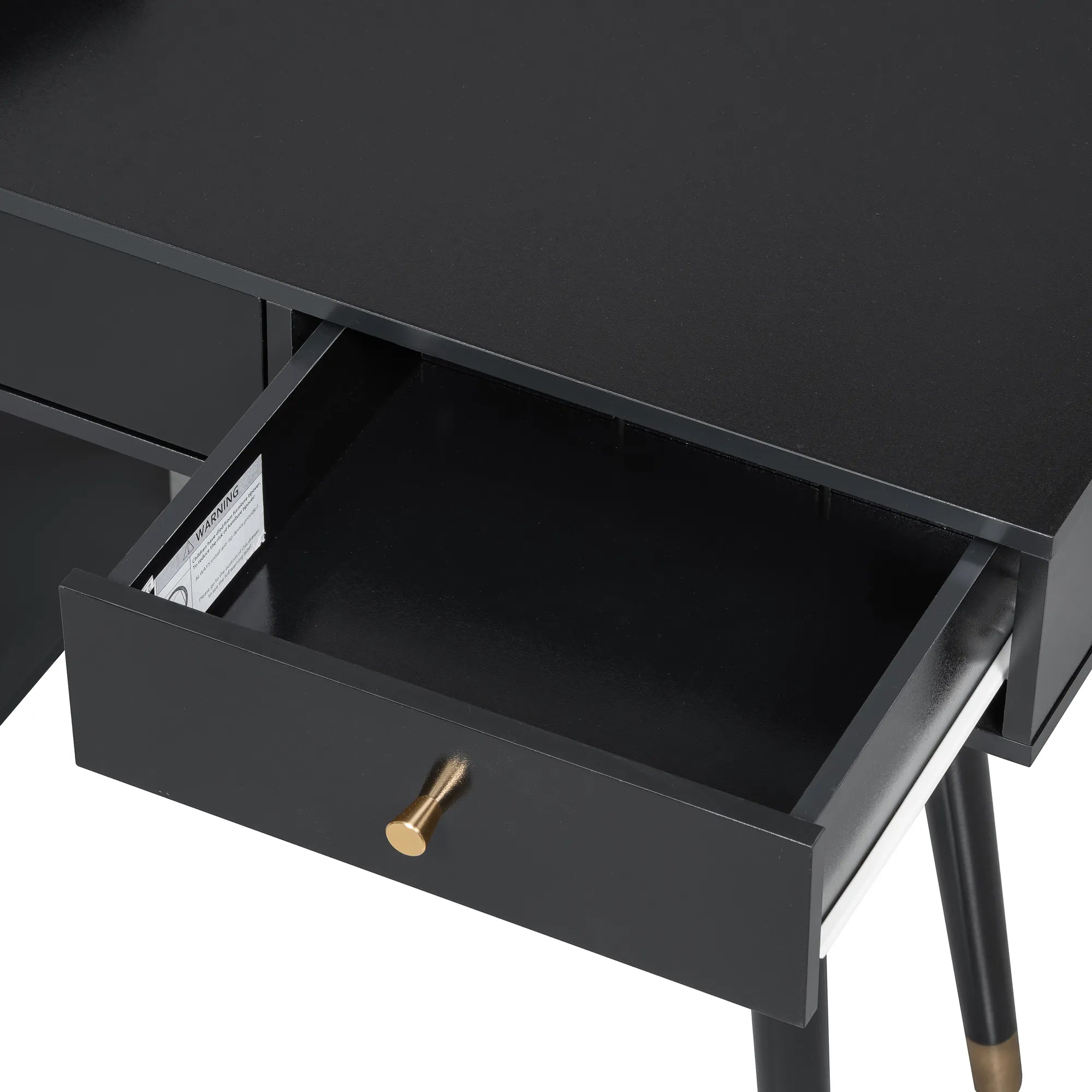 Modern Makeup Vanity with Drawers, Cabinet & Stool