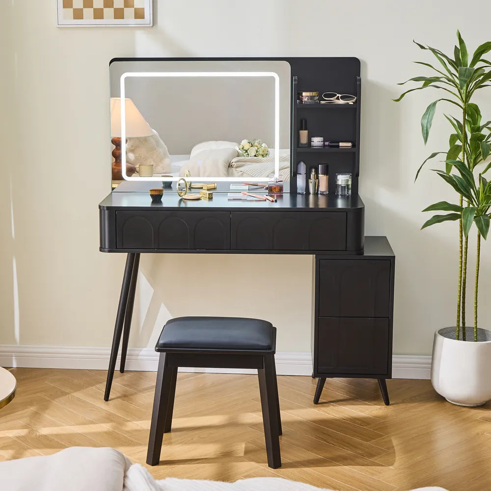 Modern Makeup Vanity with LED Mirror
