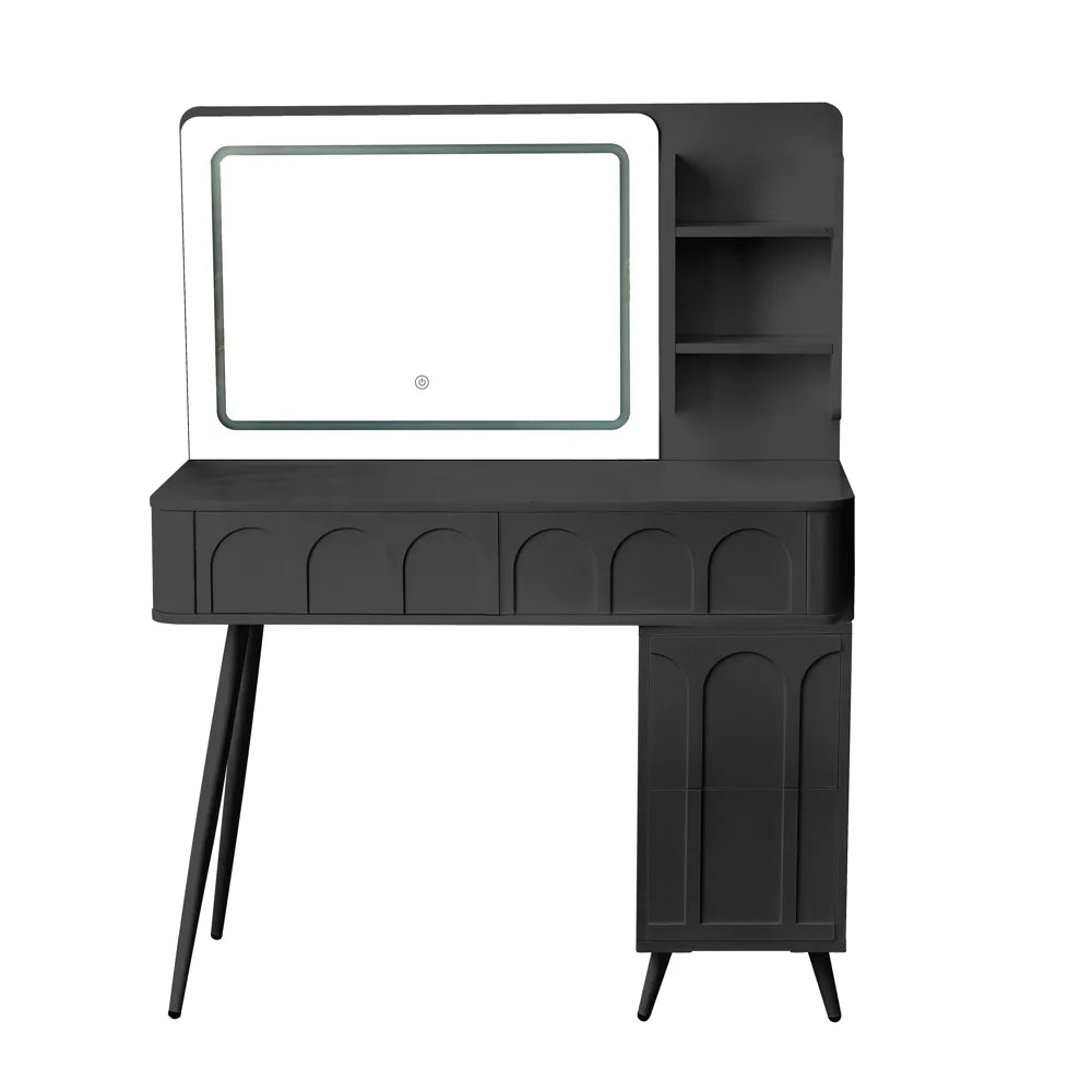 Modern Makeup Vanity with LED Mirror