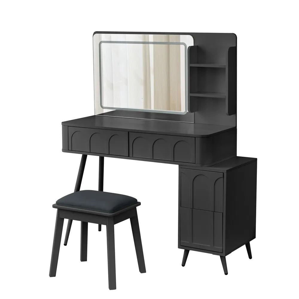 Modern Makeup Vanity with LED Mirror