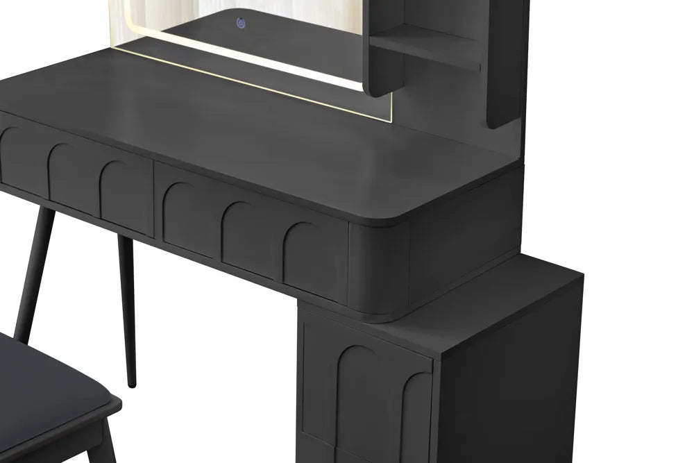 Modern Makeup Vanity with LED Mirror