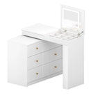 Modern Makeup Vanity, with Mirror, Lights & Large Storage